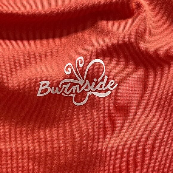 Burnside Women's Floral Short-Sleeve Swim Tee Size Medium Orange Stretch - Picture 4 of 8